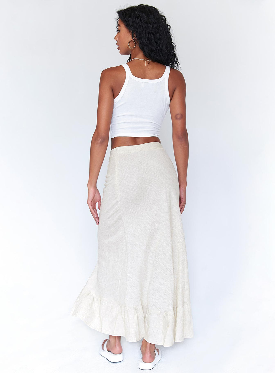 Sally Midi Skirt Beige