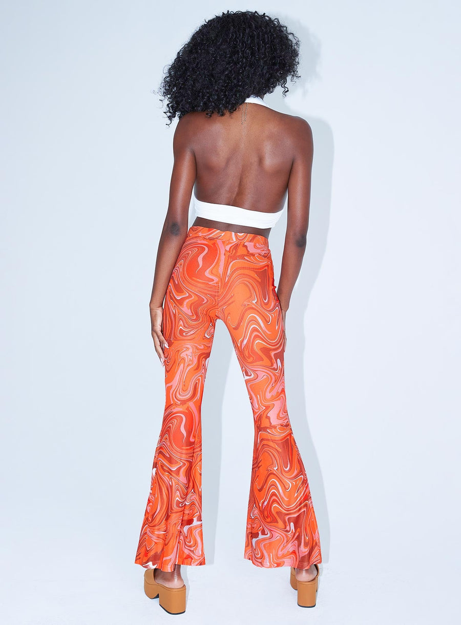 Tayler Flare Pants Orange