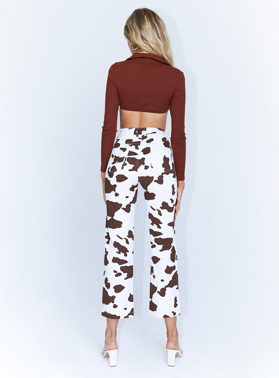 Be Wild Pants White / Brown