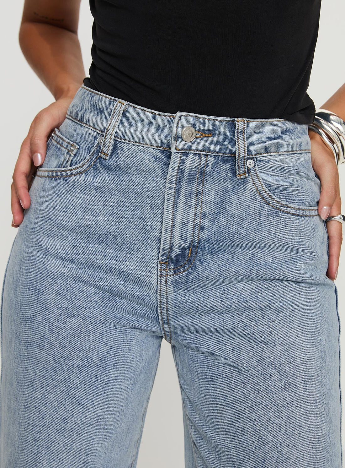 Karlina High Rise Straight Leg Jean Light Wash
