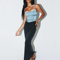 Harriette Maxi Skirt Black Lurex