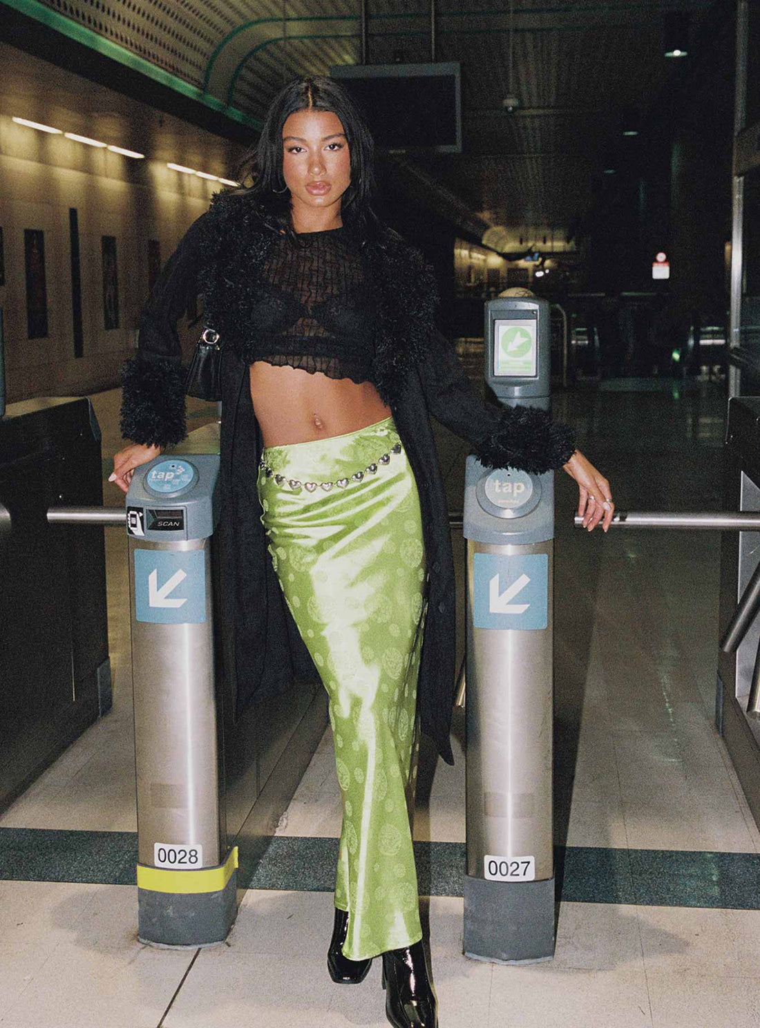 Hailey Midi Skirt Green