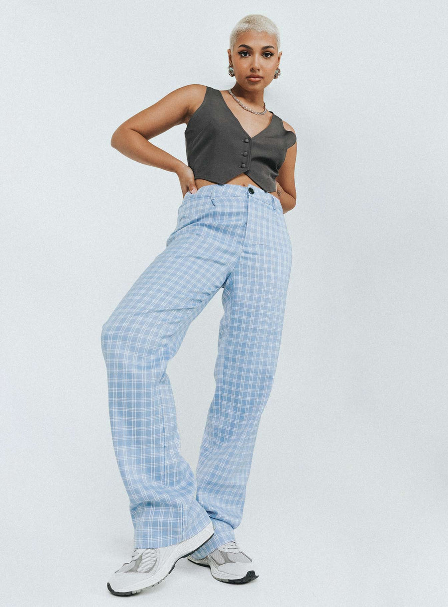 Titius Pants Blue Check