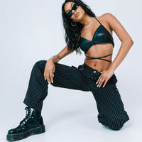 Boyd Pinstripe Cargo Pants Black