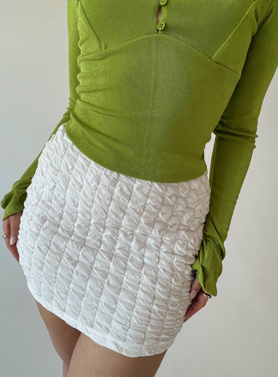 Cadence Mini Skirt White