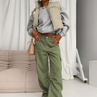 Fallout Mid Rise Cargo Pants Green