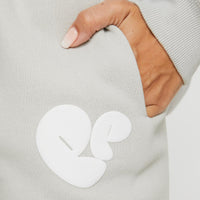Princess Polly Track Pants Bubble Text Grey / Cloud White
