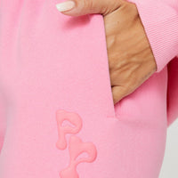 Princess Polly Track Pants Squiggle Text Watermelon Pink / Rose