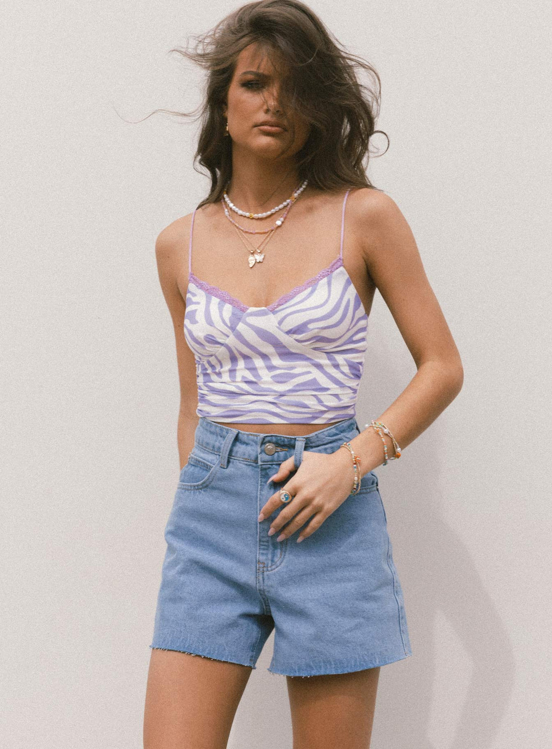 Laurena Midwash Denim Shorts