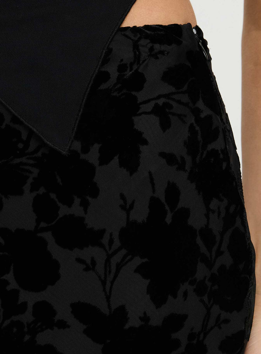 Devore Midi Skirt Black