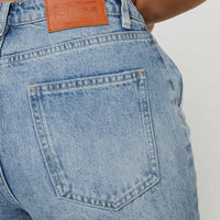 Rihanna Split Hem Jeans Mid Blue