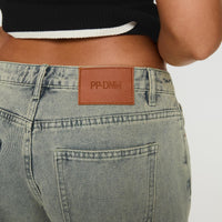 Jaycee Low Rise Wide Leg Jeans Antique Wash