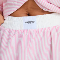Early Riser Sleep Shorts Pink Stripe