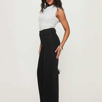 Goldie High Wide Jean True Black