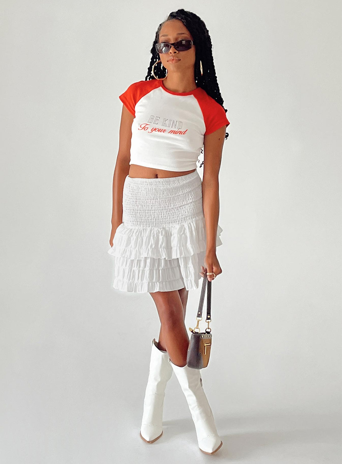 Cailyn Mini Skirt White