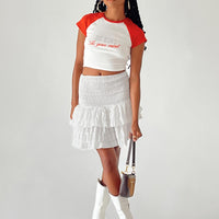Cailyn Mini Skirt White