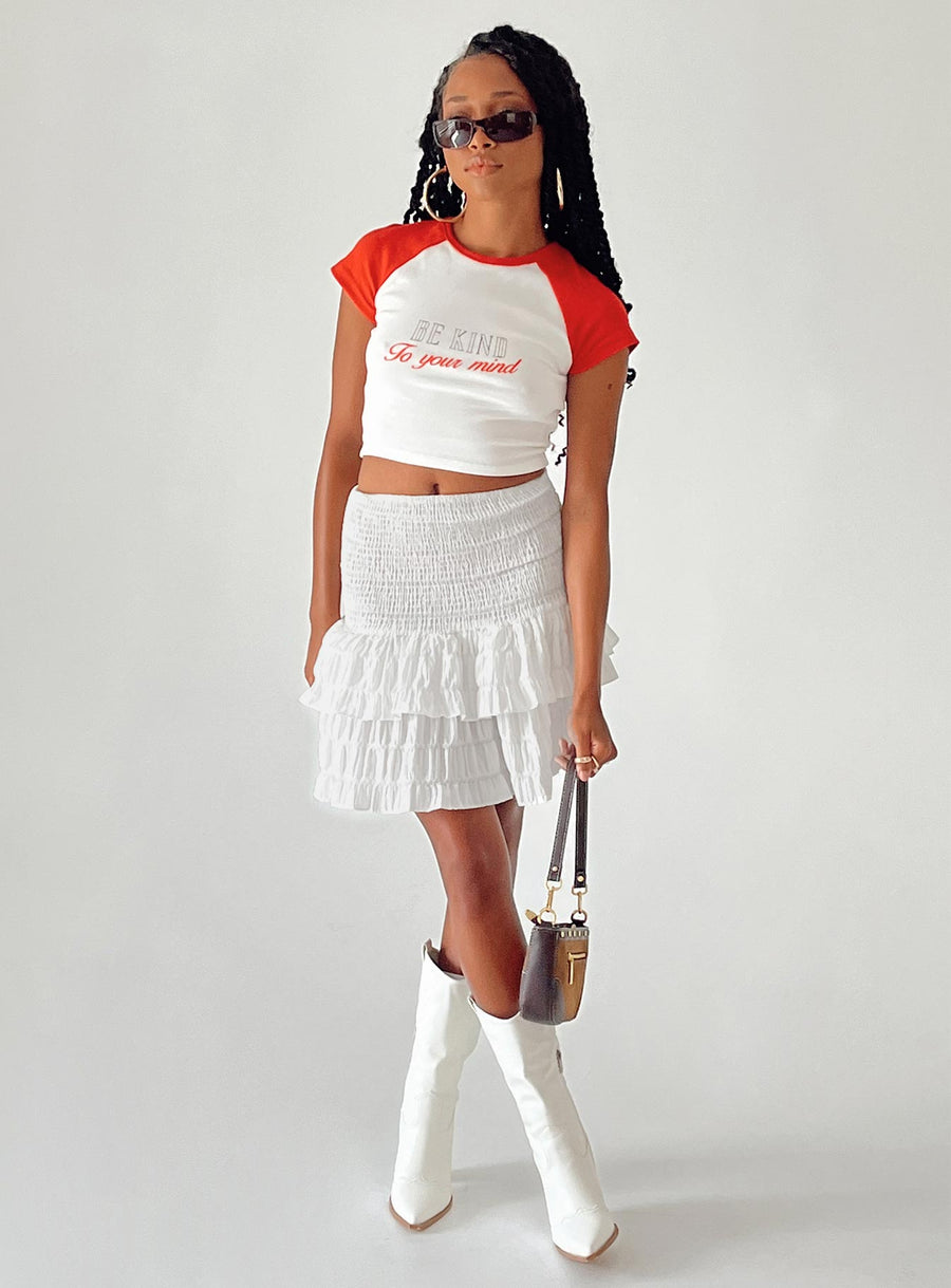 Cailyn Mini Skirt White