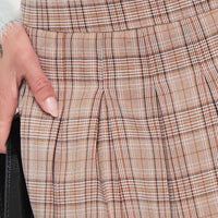 Closer To You Low Waist Mini Skirt Brown Check