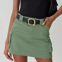 Lydie Cargo Mini Skirt Green