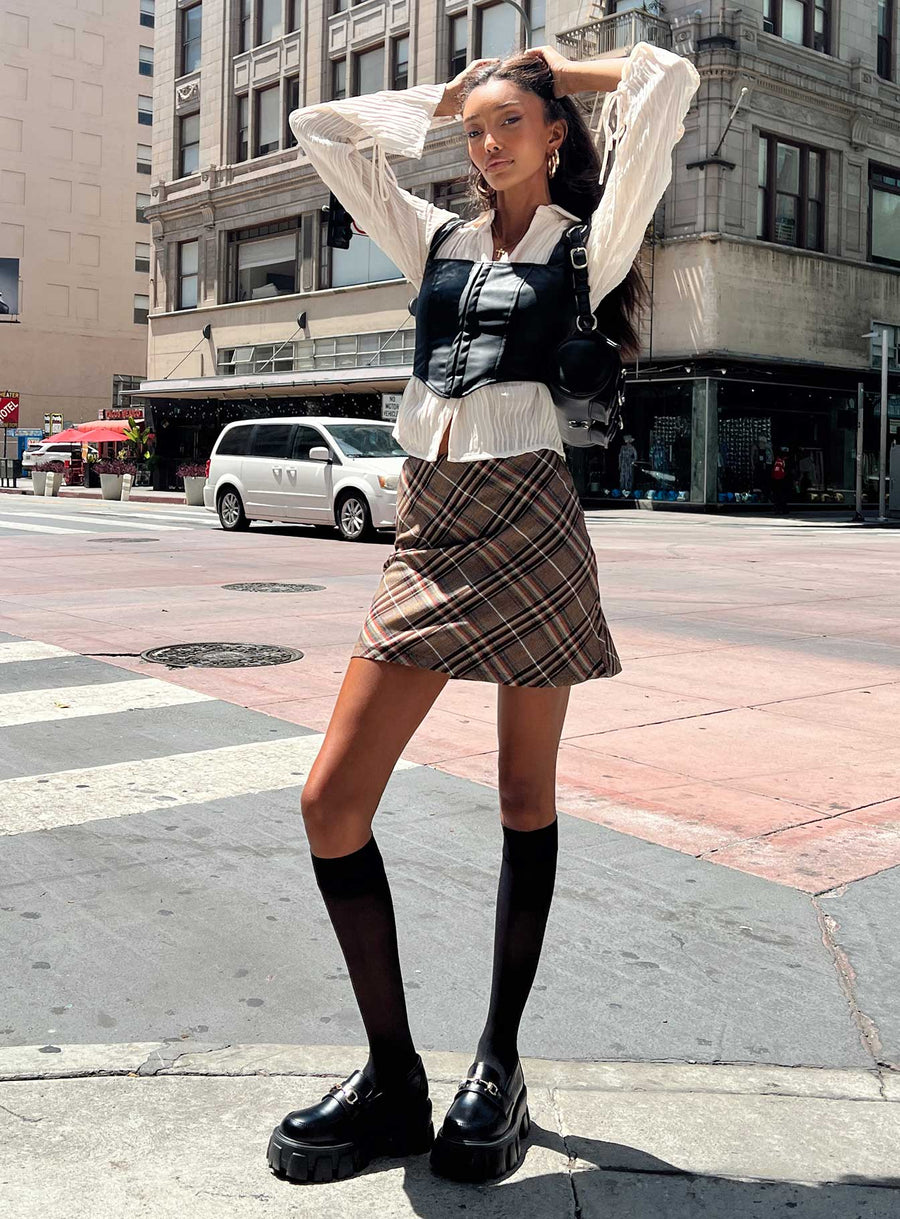 Darwin Mini Skirt Brown multi