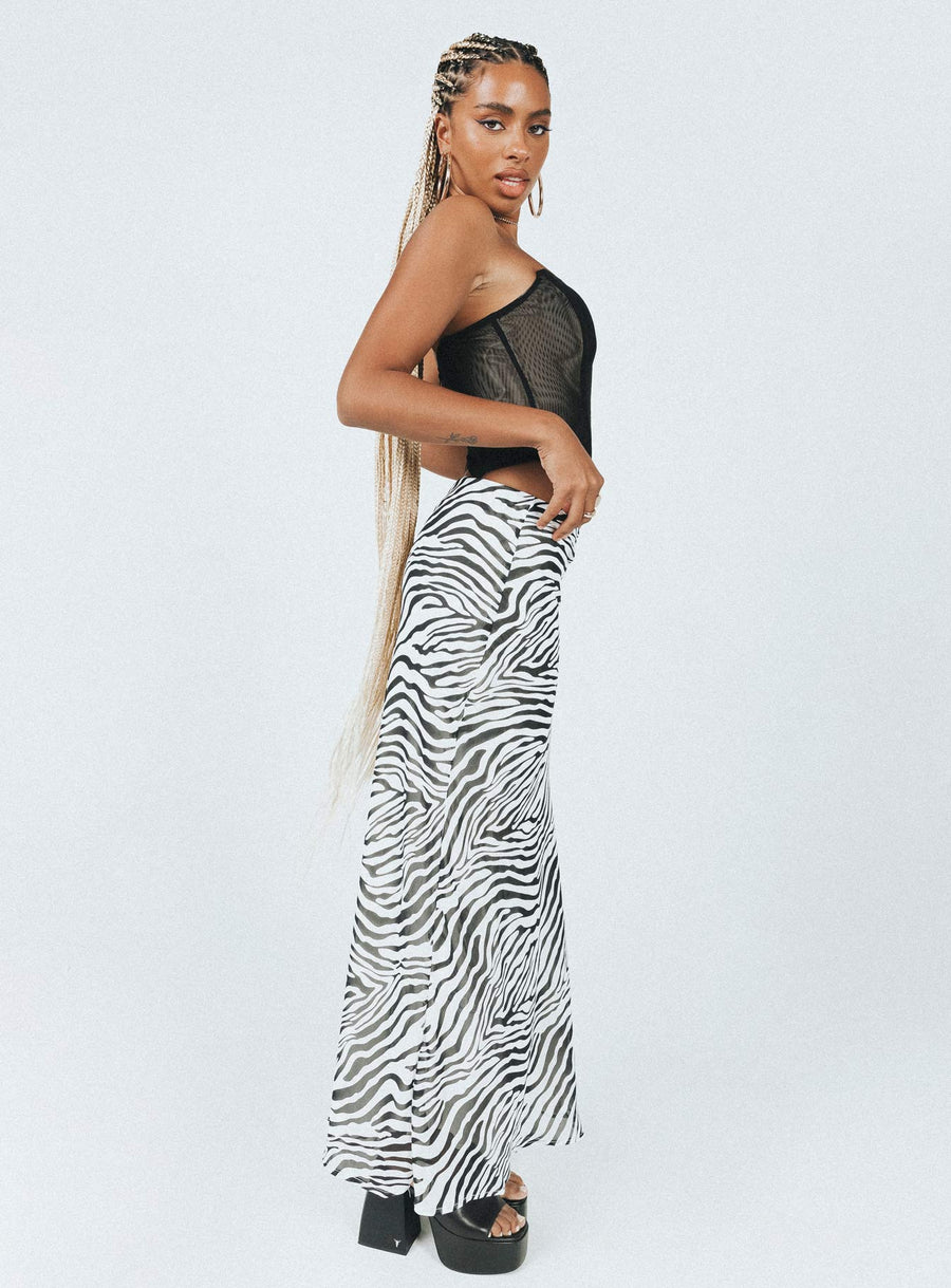 Ziggy Maxi Skirt Black / White
