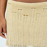Macaulay Knit Mini Skirt Beige