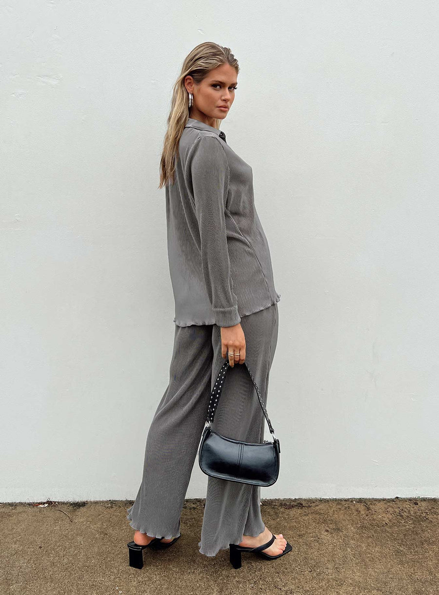Cartmore Plisse Pants Charcoal
