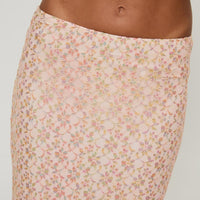 Gallego Lace Maxi Skirt Pink