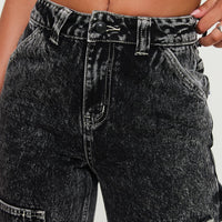 Malachie High Rise Jeans Black Acid Wash