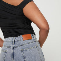 Holland High Rise Straight Leg Jeans Denim