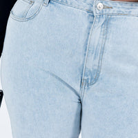 Queenstown Straight Leg Jeans Light Wash Denim Curve