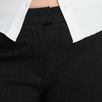Jeller Pinstripe Pants Black Curve