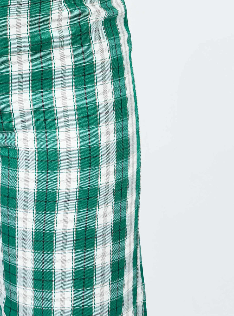 Euros Pants Green Tartan