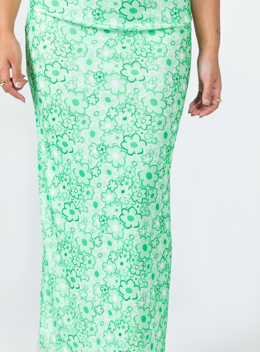 Caspian Midi Skirt Green