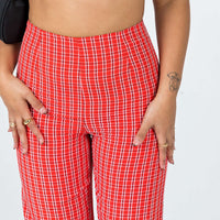 Euros Pants Red Tartan