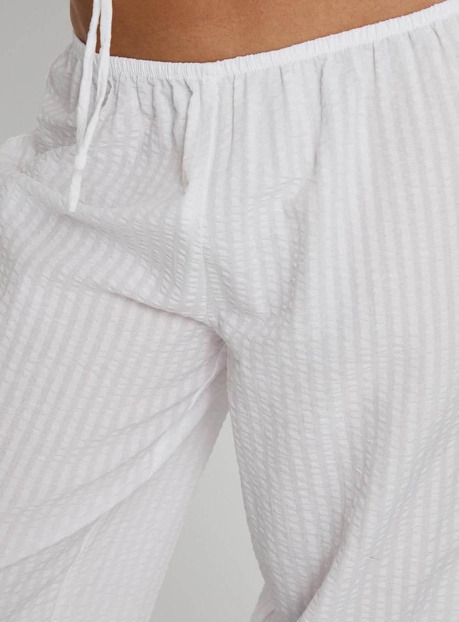 Santabelle Frill Pants White