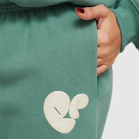 Princess Polly Track Pants Bubble Text Sage / Eggshell