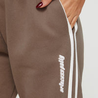 Princess Polly Track Pants Stripe Taupe / White