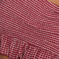 Growing Up Frill Detail Mini Skirt Red Check