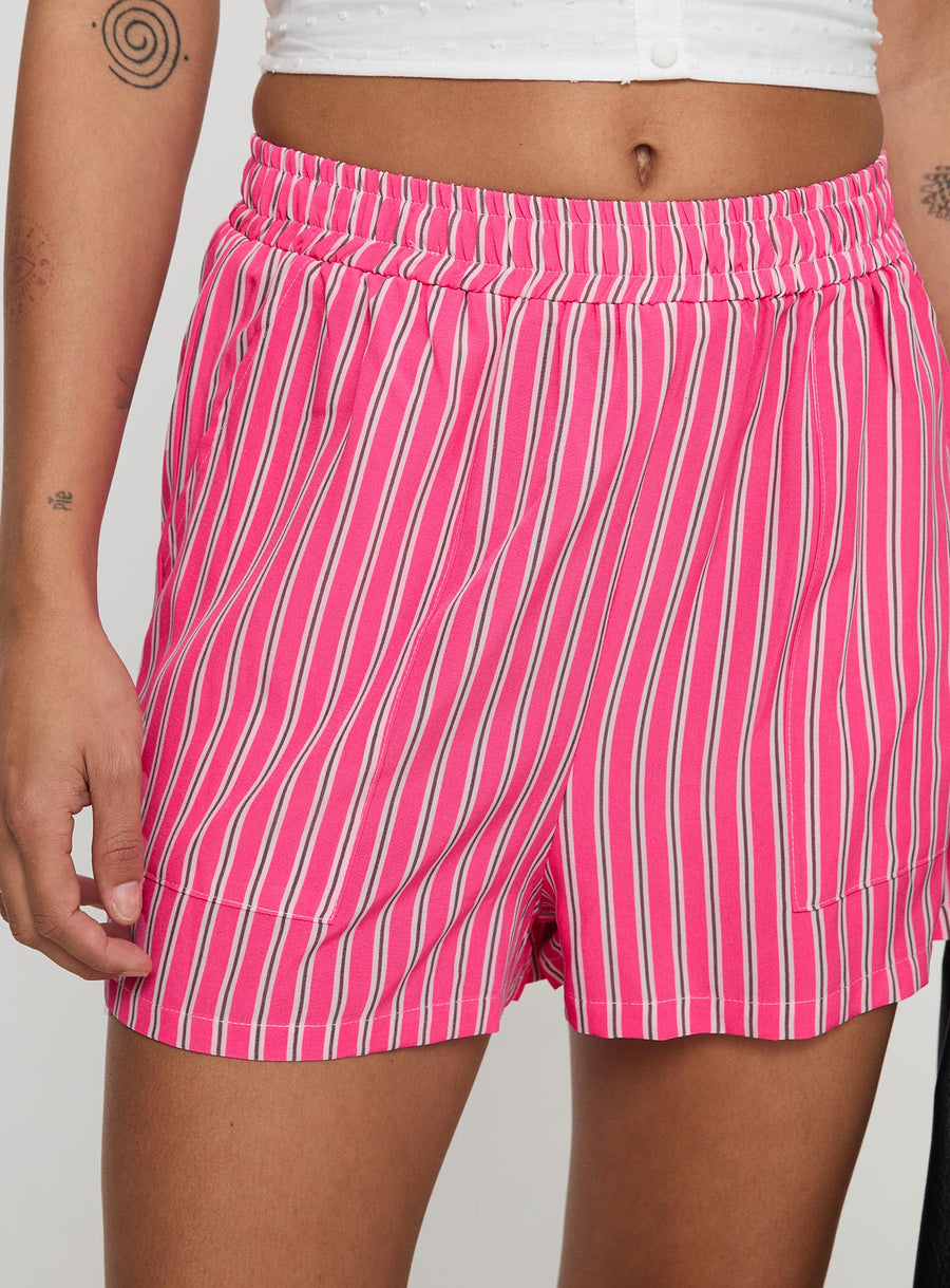 Miragea Shorts Hot Pink Stripe