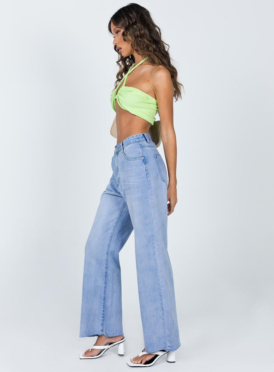 Cece Hammer Wide Leg Jeans Vintage Blue Denim