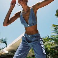 Paige Mid Rise Cargo Jean Denim