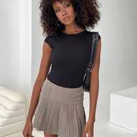 Cartwright Cord Mini Skirt Grey