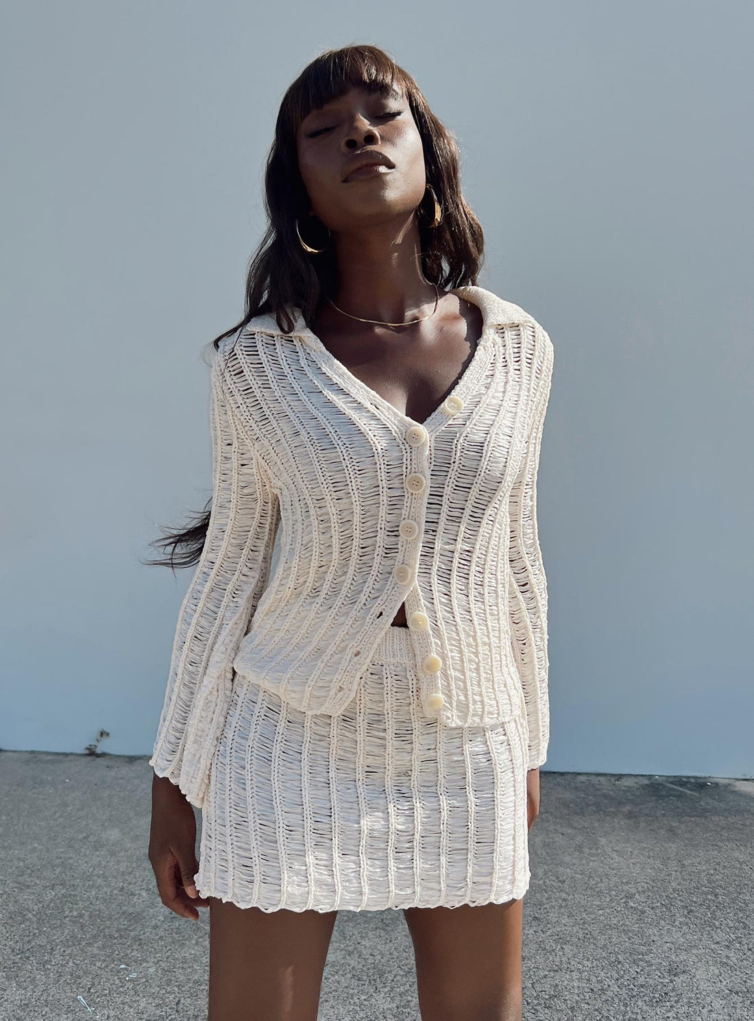 Perfect Places Knit Set Beige