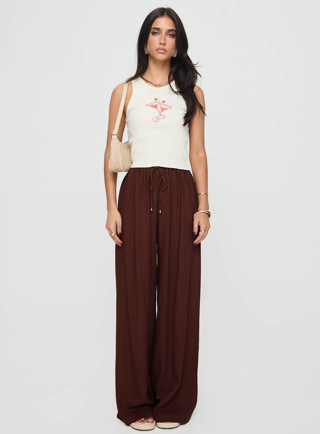 Ogilvie Linen Blend Pants Chocolate