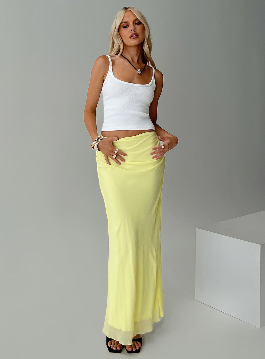 Herrera Maxi Skirt Yellow