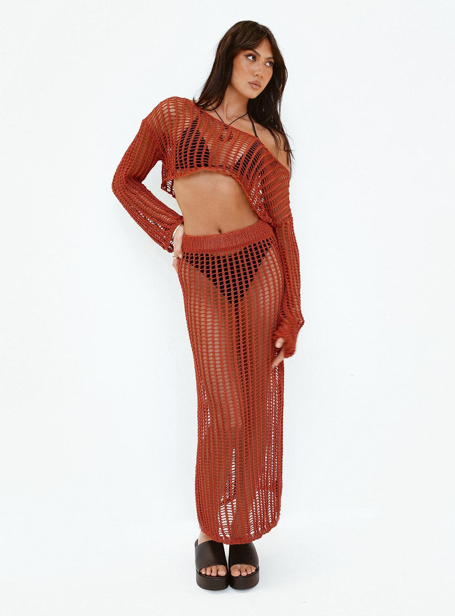 Florence Maxi Skirt Sienna Red