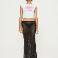 Brantlie Wrap Midi Skirt Black