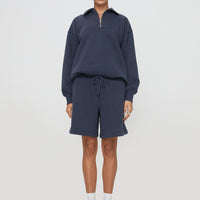 Dream Fleece Longline Shorts Navy
