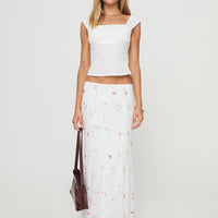 Breezewood Maxi Skirt White